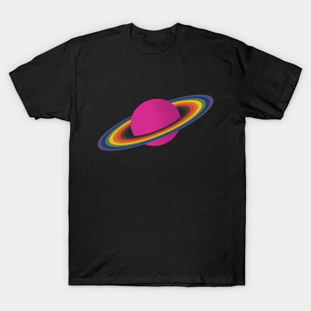 Gay Pride Planet T-Shirt by lavenderhearts
